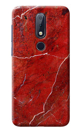 Red Marble Design Nokia 6.1 plus Back Cover